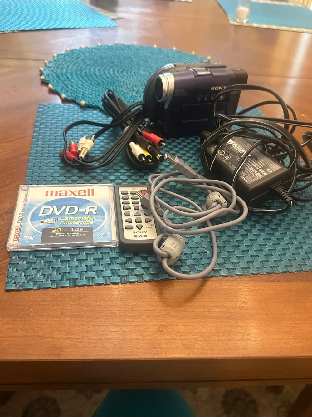 Sony Handycam DVD Camcorder - Navy Blue with Silver Accents